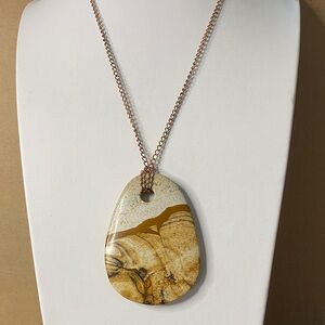 Agate Picture/ Landscape Pendant Necklace